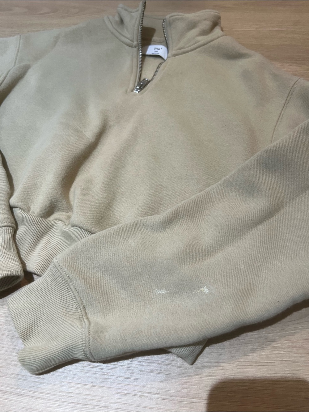 Half-Zip Sweatshirt - Cream - Picture 2 of 5